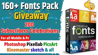 Top 160+ popular fonts for editing pixellab | font giveaway 2023 | Professional Fonts Pack Download screenshot 3