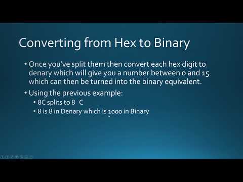 5 Number Systems - Hexadecimal to Binary GCSE Computer Science AQA