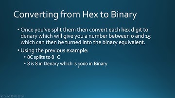 5 Number Systems - Hexadecimal to Binary GCSE Computer Science AQA