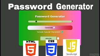 Full Random Password Generator with HTML,CSS & JavaScript | Password Generator Simple Project Update