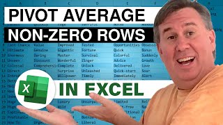 Excel - Average Of Non-Zero Rows In Pivot Table - Episode 2538