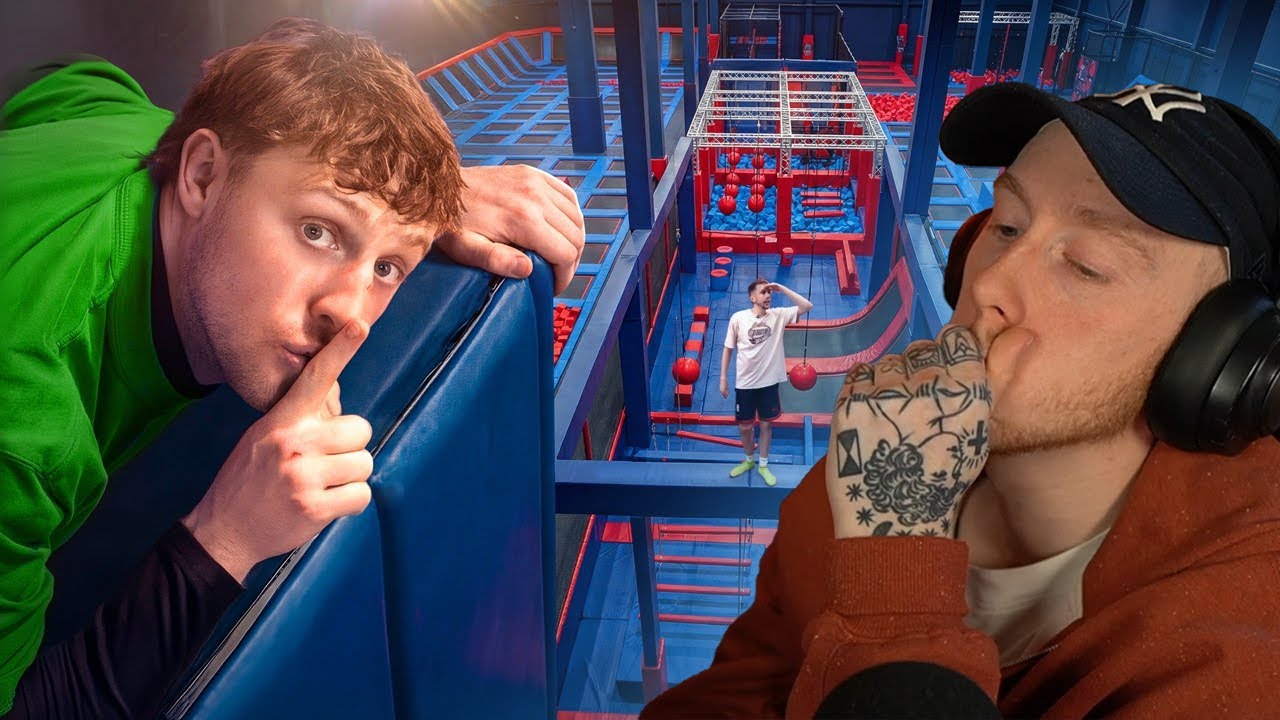 REACTING TO SIDEMEN FORFEIT HIDE & SEEK IN WORLD'S BIGGEST TRAMPOLINE PARK