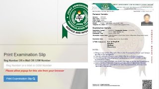 Jamb Utme 2023 Reprint Examination Slip (Free At Home Without Cbt) screenshot 1