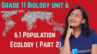 Grade 11 Biology : Unit 6 :6.1 Population ecology - Part 2 | Saquama