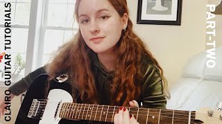 Clairo guitar tutorial part two White Flag tutorial beginner friendly easy electric
