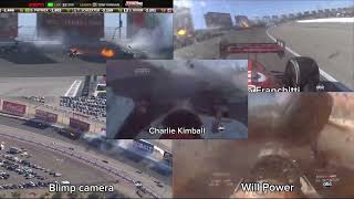 2011 IZOD IndyCar World Championship- Wheldon's Fatal Crash - Simaltaneous Angles