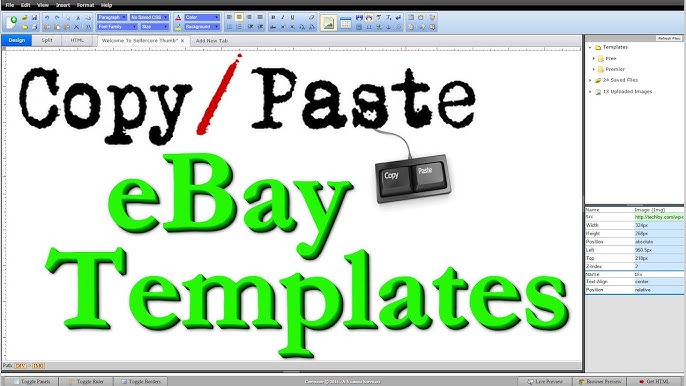 How To Create eBay HTML Listing Template - Copy & Paste Step by Step Tutorial - YouTube how-to-create-ebay-html-listing-template-copy-paste-step-by-step-tutorial-youtube