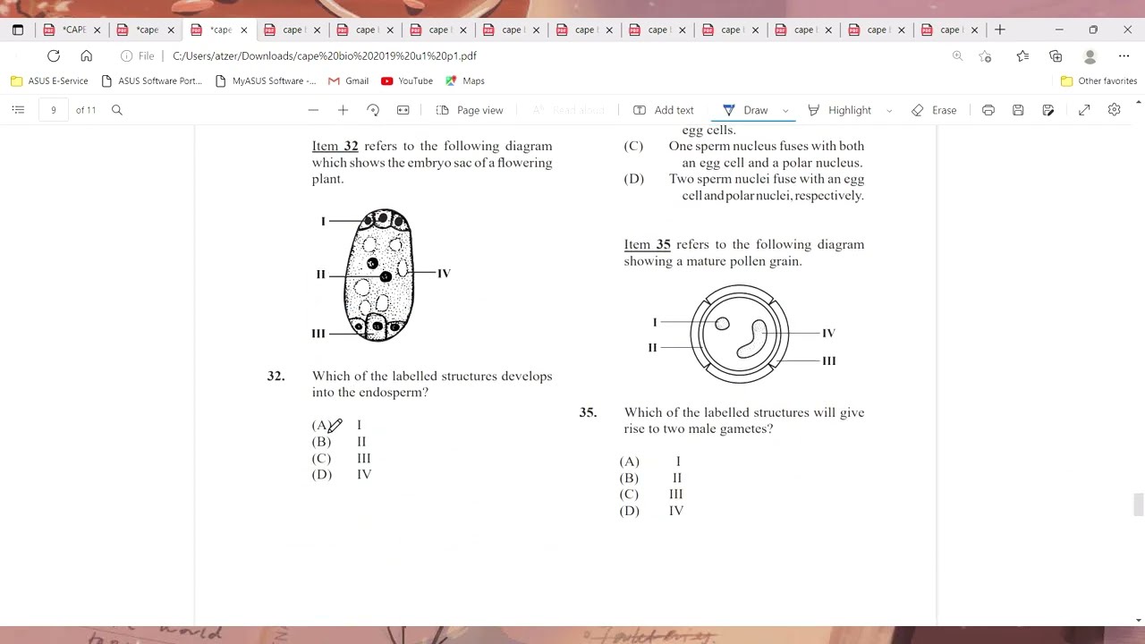 Cape Biology Unit 1 Paper 1 (2021-2009) Solutions - YouTube