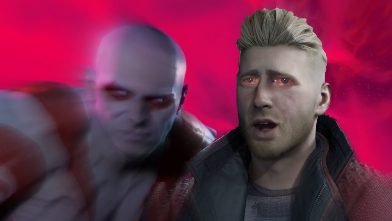 The huddle up sequence from the GOTG video game but it's really awkward