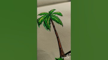 Coconut tree 🌴 drawing #shorts #trending #viralvideo #drawingideas #coconuttree #blue subscribe