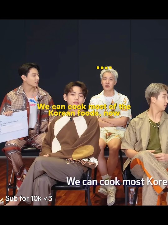Can bts members cook korean foods? 💗 #bts #interview #moment