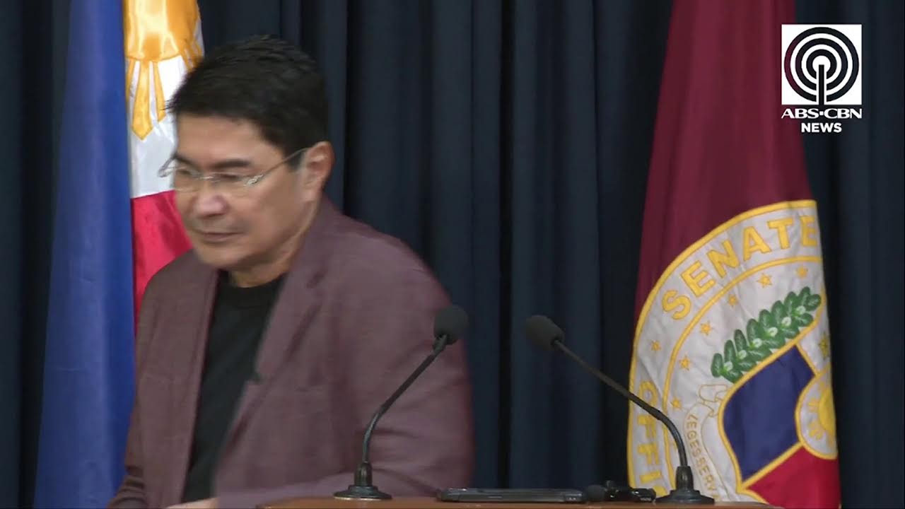 LIVE: Sen. Erwin Tulfo holds press briefing