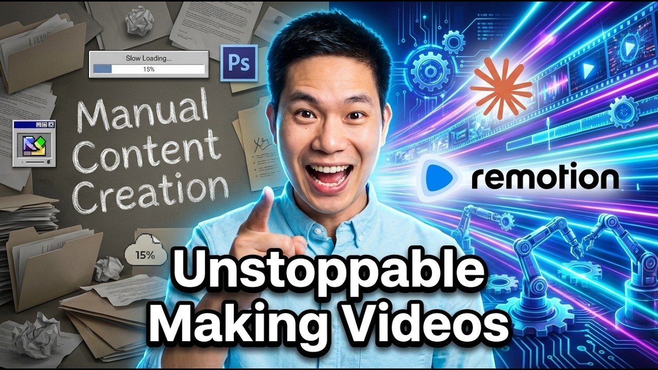 Claude Code - Remotion Skill giúp tôi làm content cả 1 tháng - YouTube