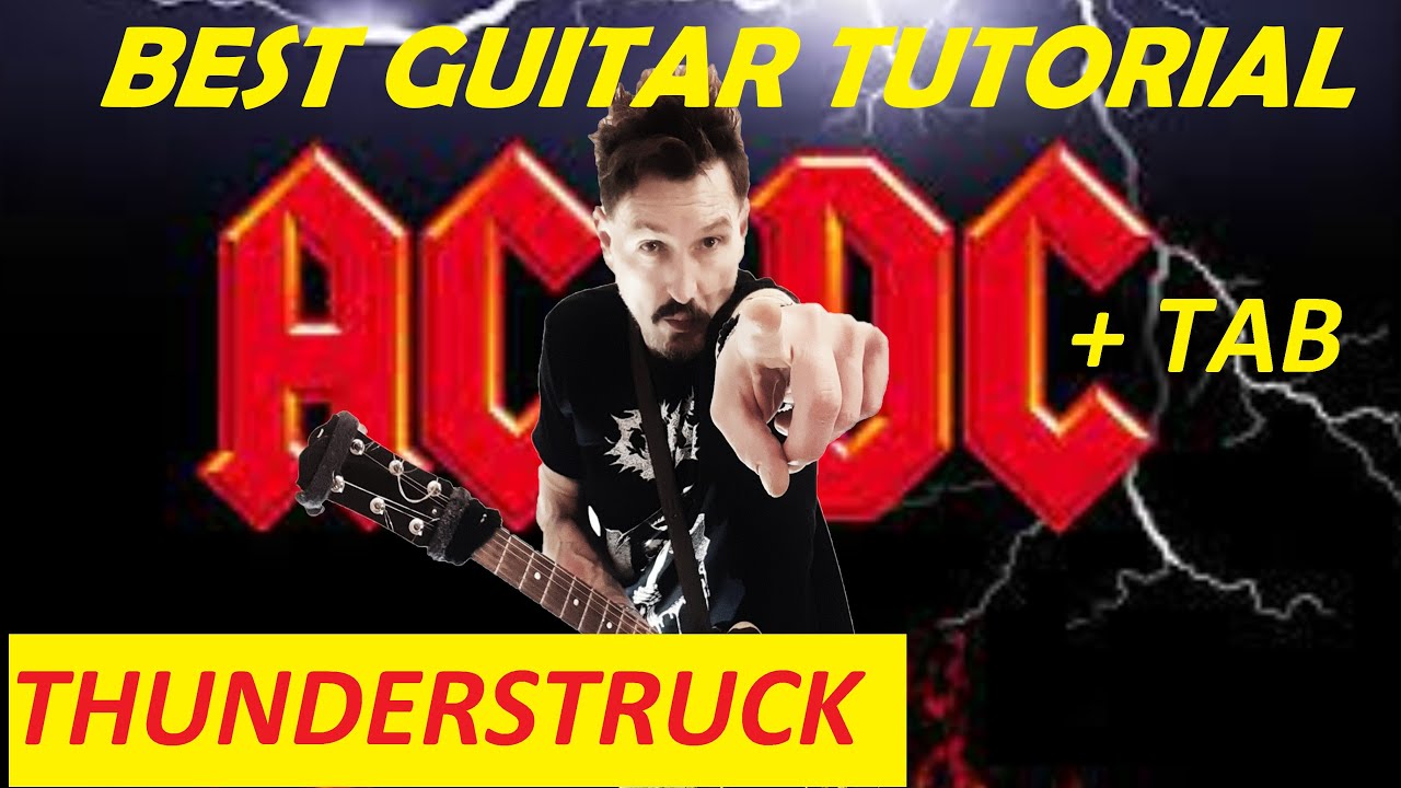 AC/DC - Thunderstruck - Guitar lesson + Tab Pt 1 - YouTube