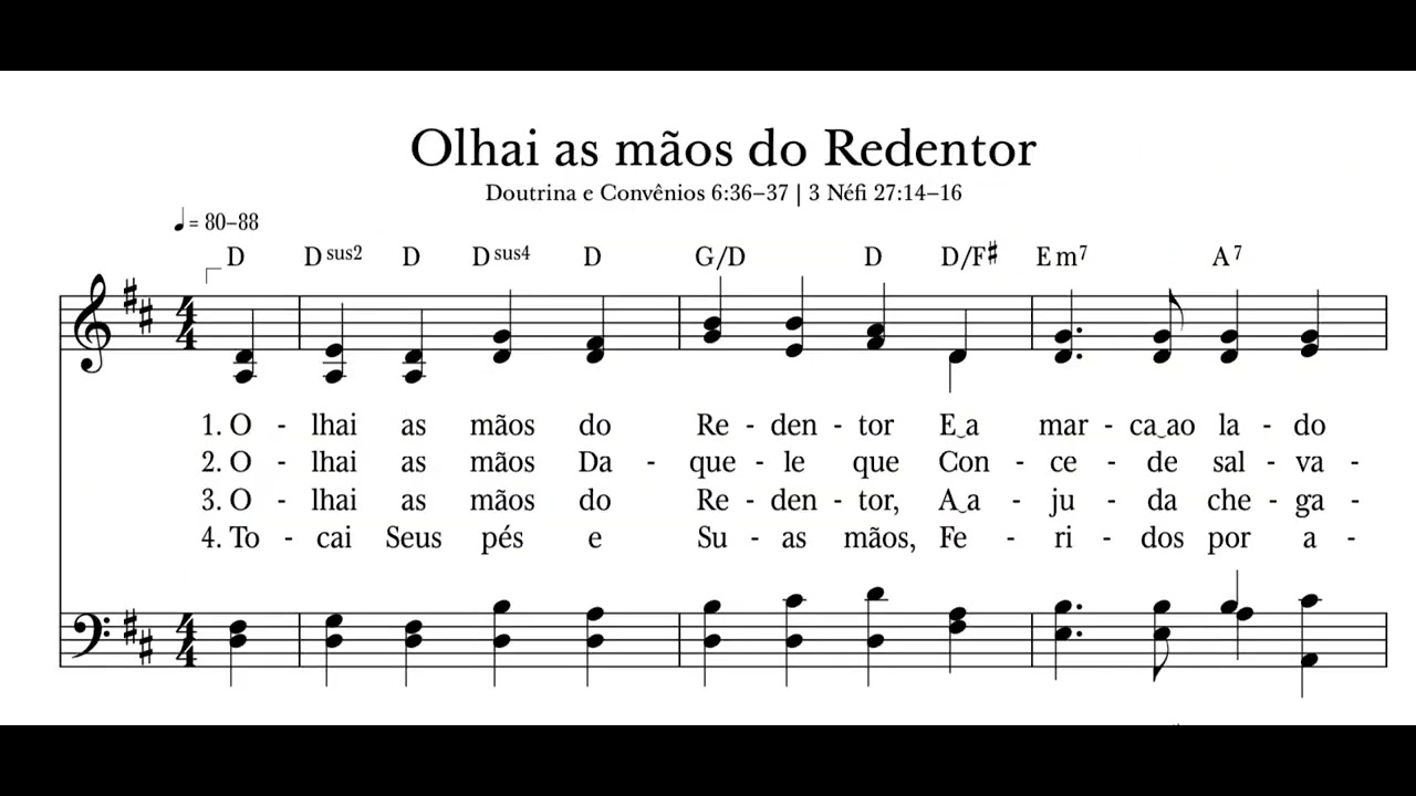 Olhai as Mãos do Redentor | 👋 Novos Hinos SUD 1016