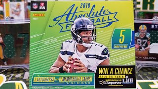 2018 Panini Absolute Football Hobby Box. 5 Hits!