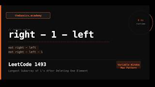 The Return Formula That Took 3 Attempts To Get Right | LeetCode 1493