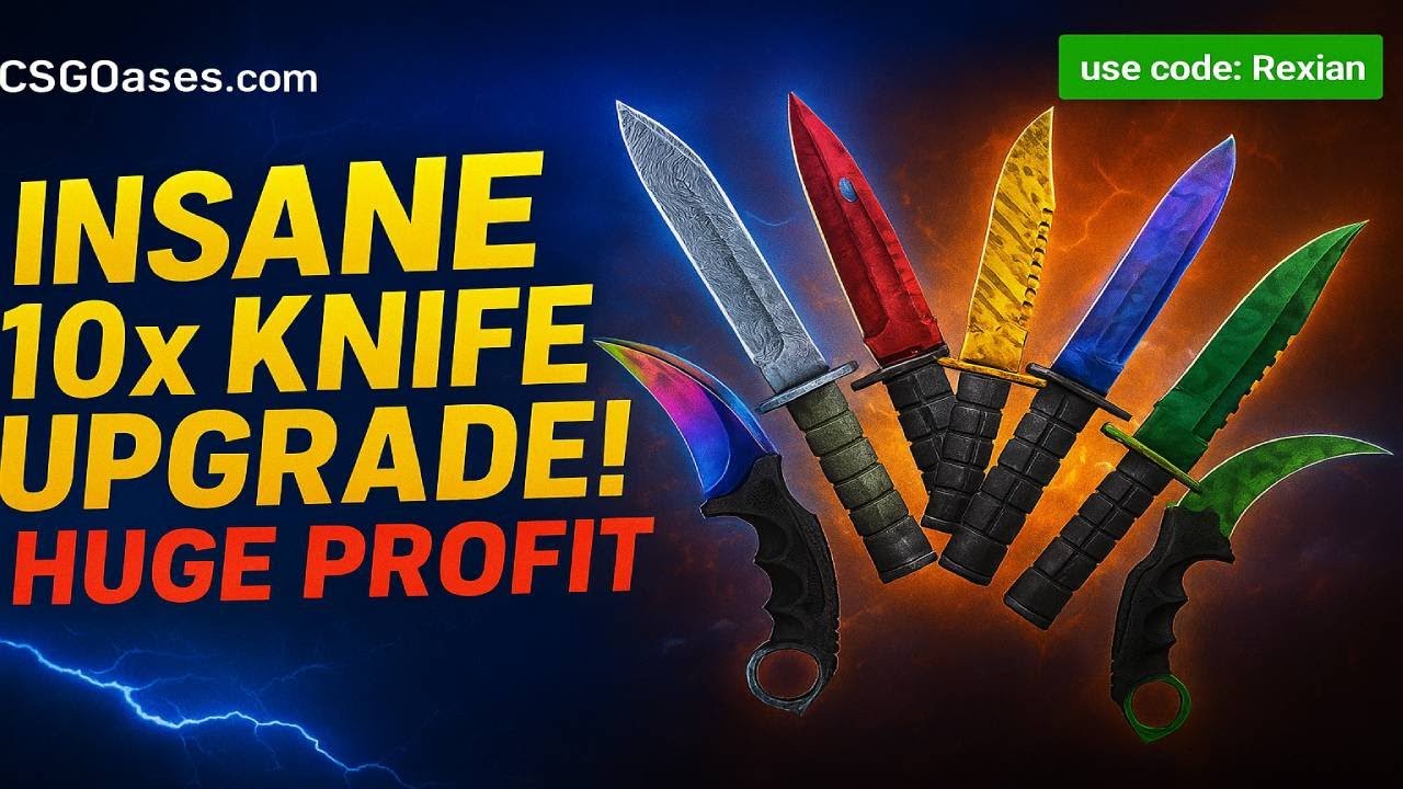 INSANE 10x KNIFE UPGRADE STREAK! HUGE PROFIT on CSGOCases! (csgocases promo code 2025)