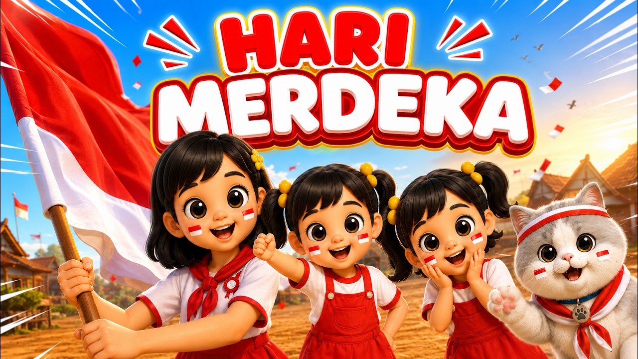 Hari Merdeka 17 Agustus Tahun 45 🇮🇩 | Lagu Anak Indonesia | Animasi 3D Kartun