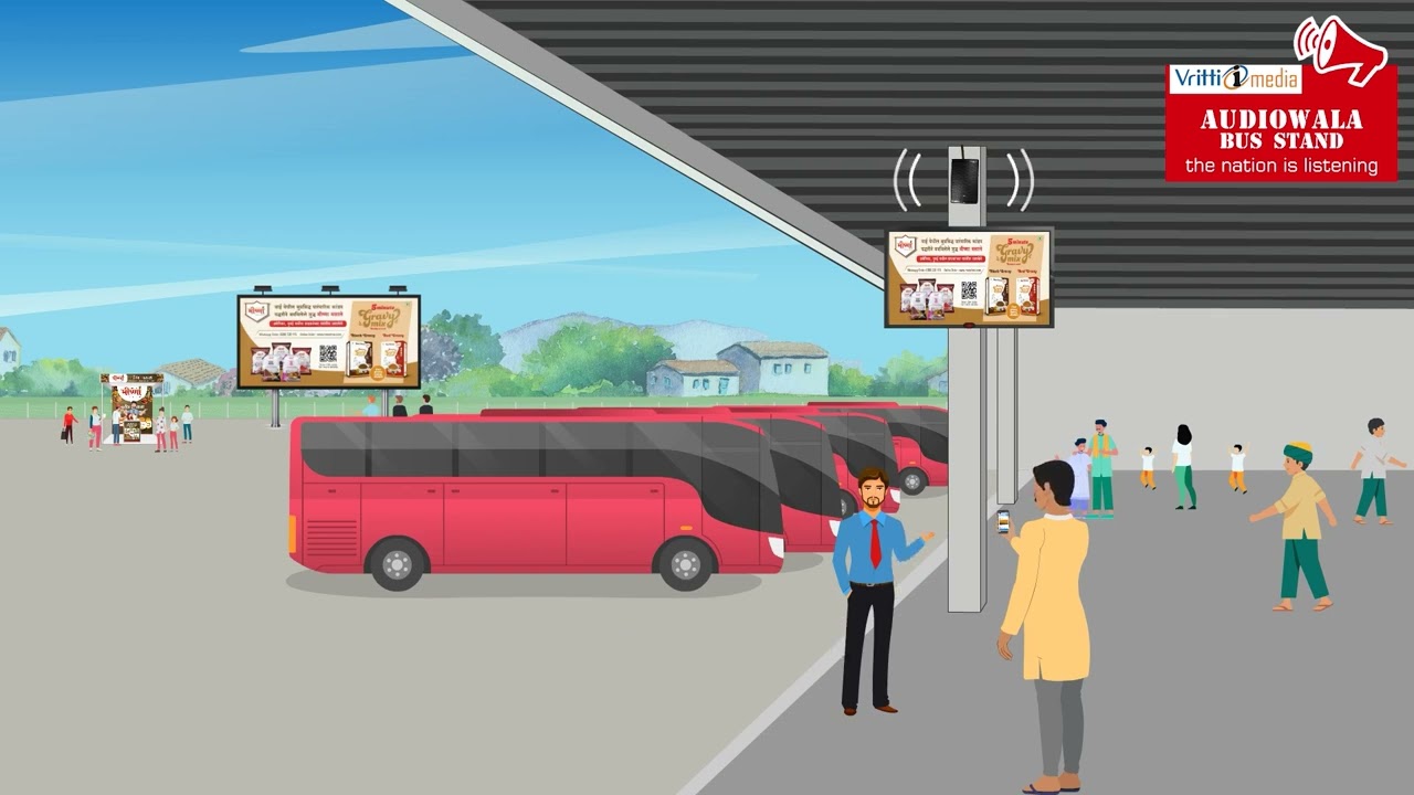 360 Degree Marketing on Bus Stand | Vritti iMedia
