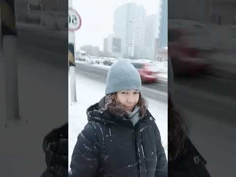Saktong kaarawan ko umulan ng niyebe kaya naman ako'y lumabas at naglakad para mag vidyu #shortvideo