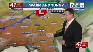 Sunshine and above average temperatures return Tuesday