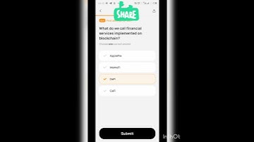 What do we call financial services implemented on blockchain?