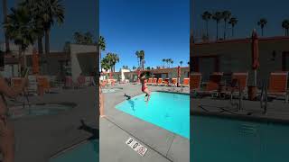 We’re all about our morning swim #coachella #sisters Ameya Okamoto Issa Okamoto