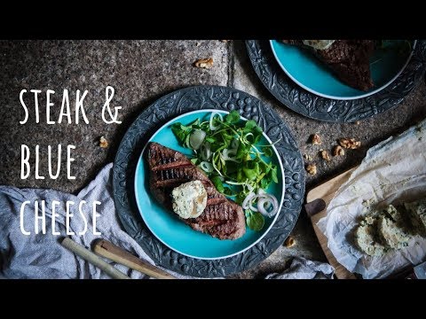 Flat Iron Steak with Blue Cheese & Walnut Butter - Campervan Cooking - One Pot Camping Recipes