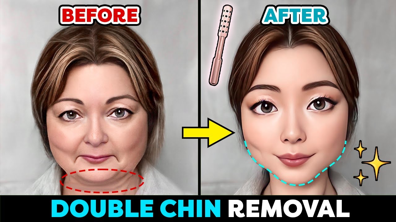 ✨FACE ROLLER FOR DOUBLE CHIN✨ BEFORE & AFTER INSTANT RESULTS (NO  SURGERY!)🤩 LOOK YOUNGER ♡Lémore♡ 