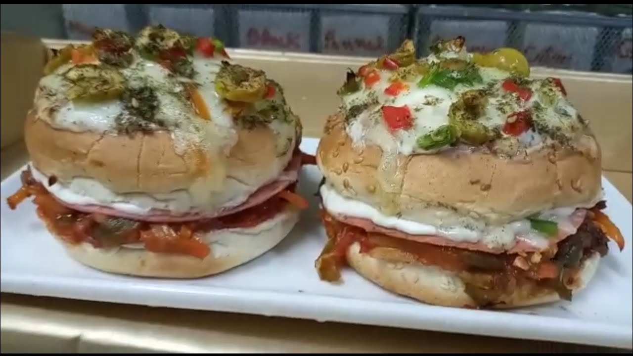pizza pepperoni burger stuffed pizza pepperoni burgerrecipe in urdu