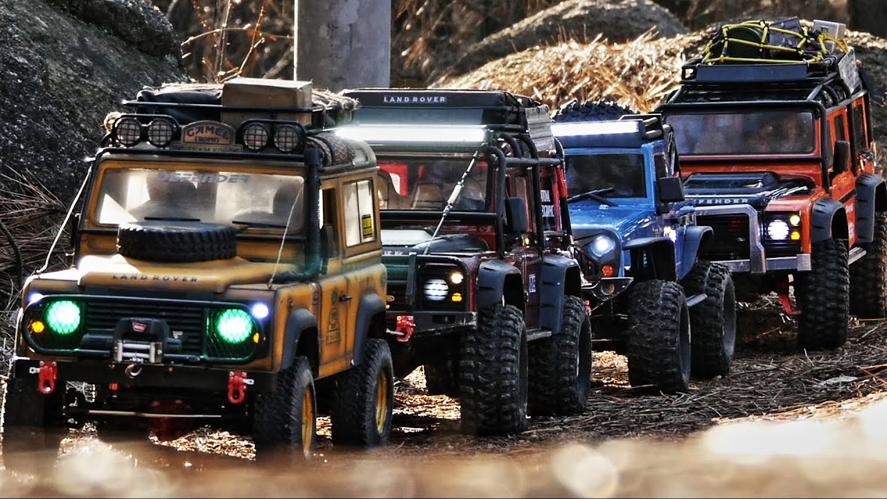 TRX4 Defender D110 & Camel Trophy D90 & T-ROCK Rubicon a mountain waik_#