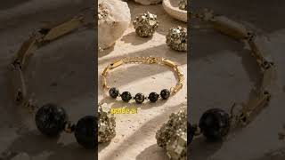 7 Chakra & Pyrite Rice Chain Bracelet #shorts