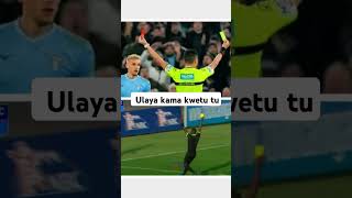 Hapa refa wetu kama wa Ulaya vile, amekua na kuchangamka hana haja ya kupoteza muda. Njano ya 2  red