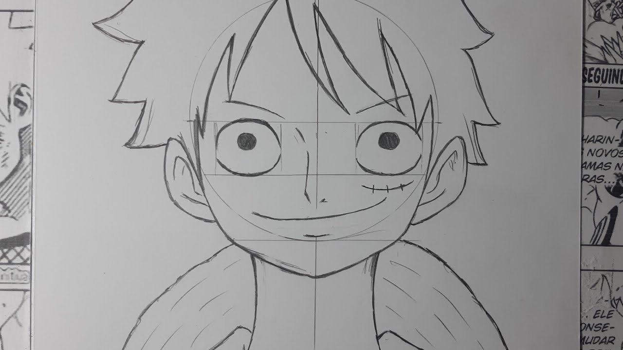 COMO DESENHAR FÁCIL LUFFY - ONE PIECE - PASSO A PASSO