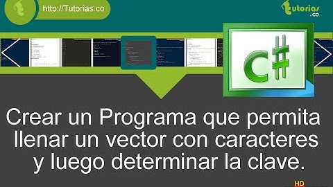 arrays – visualStudio c# (vector clave)