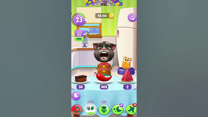 tom very hungry 😋 #mytalkingtom2 #funny #memes #animation #shorts #tom2