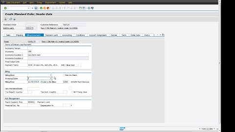 SAP SD S4 HANA SALES ORDER HEADER BILLING