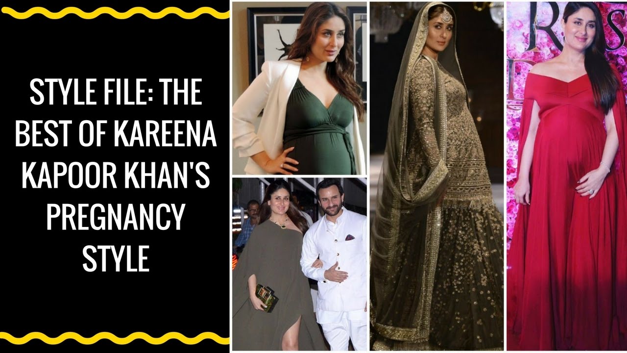 kareena-kapoor-khan-pregnancy-style-striped-maternity-gown | Fashionmate |  Latest Fashion Trends in India