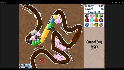 No Tower Upgrades And No Lives Lost (Track 2, Hard, Bloons Tower Defense 3 Challenge)