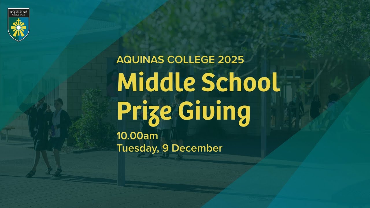 Aquinas College 2025 Middle School Prize Giving