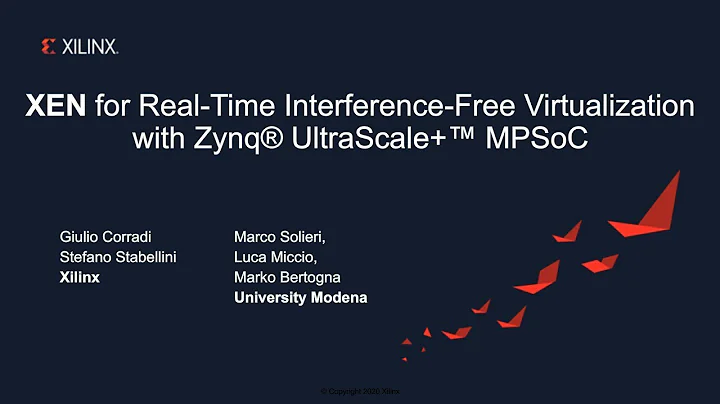 XEN for Real-Time Interference-Free Virtualization with Zynq® UltraScale+™ MPSoC