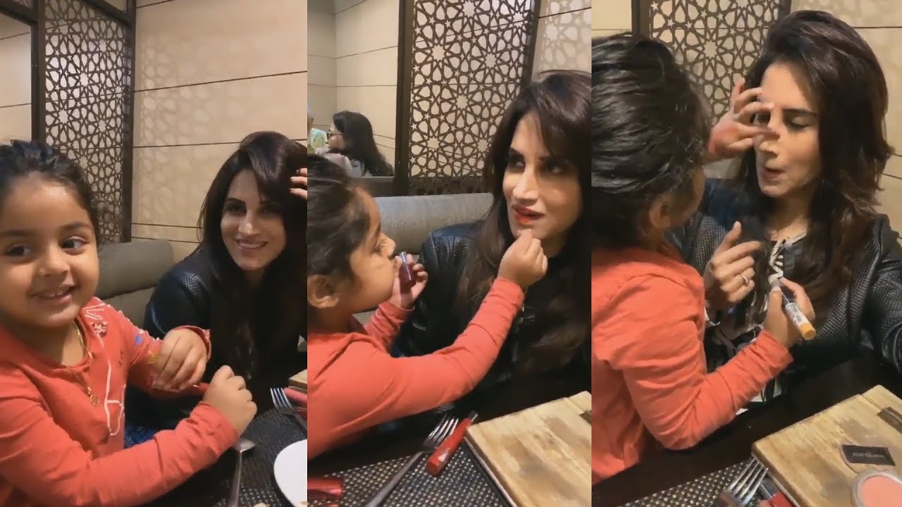 Sreesanth's Daughter Sanvika Doing MAKE UP Of Smita Gondkar | Cute Moment