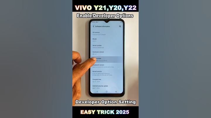 How to Use Developer Option in Vivo Y21 ,Y20 ,Y22 🔥Developer Options Settings not showing 2025