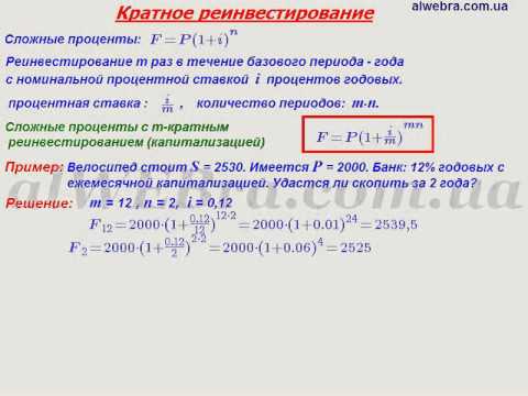 Реинвестирование сложный процент