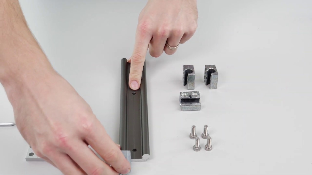 Montagem das guias lineares drylin® W