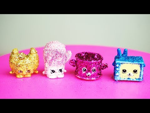 Diy How to make Super Glitter Shopkins in 2 Minutes ⭐⭐⭐