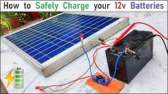 Run 12v 500W DC Motor & Charge 12v Battery with 40W Solar Panel - Safely charge a 12v UPS Battery