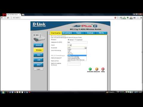 Dlink DI 524 Internet sichern [Deutsch/German/HD]