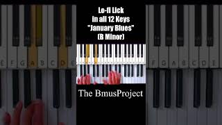 Jazzy Licks on a V to I Progression in B Minor #piano #pianotutorial #jazz #hiphop